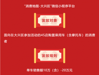 北京大興將發(fā)放2000萬(wàn)元汽車消費(fèi)券